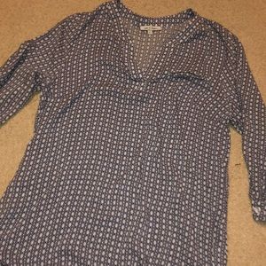Adorable blue and white blouse!